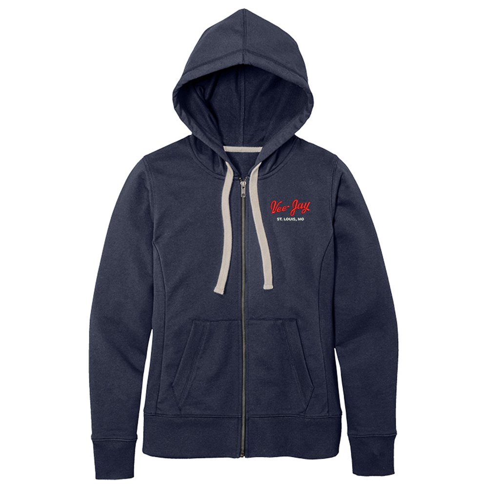é ribbon piping zip hoodie black